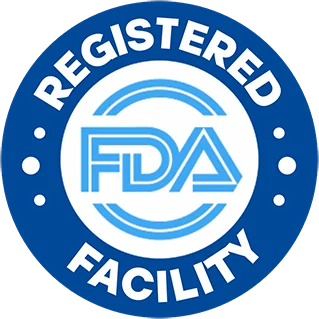 FDA-registered facility badge