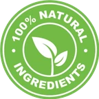 100% natural ingredients roundel